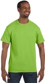 Hanes Mens Rib Crewneck Authentic-T T-Shirt 5250T LIME Primary