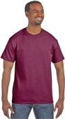 Hanes Mens Rib Crewneck Authentic-T T-Shirt 5250T MAROON Primary