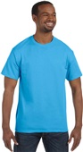 Hanes Mens Rib Crewneck Authentic-T T-Shirt 5250T AQUATIC BLUE Primary