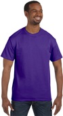 Hanes Mens Rib Crewneck Authentic-T T-Shirt 5250T PURPLE Primary