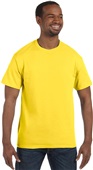 Hanes Mens Rib Crewneck Authentic-T T-Shirt 5250T YELLOW Primary
