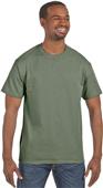 Hanes Mens Rib Crewneck Authentic-T T-Shirt 5250T FATIGUE GREEN Primary