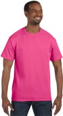 Hanes Mens Rib Crewneck Authentic-T T-Shirt 5250T WOW PINK Primary