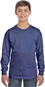 Hanes Youth Tagless Long-Sleeve T-Shirt NAVY Primary