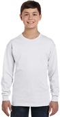 Hanes Youth Tagless Long-Sleeve T-Shirt WHITE Primary