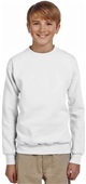 Hanes Youth ComfortBlend EcoSmart Fleece Crew WHITE Primary