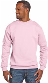 Hanes Unisex Ecosmart 50/50 Crewneck Sweatshirt PALE PINK Primary