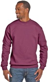 Hanes Unisex Ecosmart 50/50 Crewneck Sweatshirt MAROON Primary