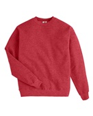 Hanes Unisex Ecosmart 50/50 Crewneck Sweatshirt HEATHER RED Primary