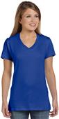 Hanes Ladies Ringspun Cotton nano-T V-Neck T-Shirt DEEP ROYAL Primary