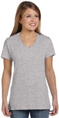Hanes Ladies Ringspun Cotton nano-T V-Neck T-Shirt LIGHT STEEL Primary
