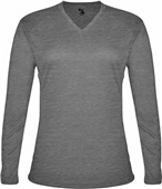 Badger Sport Womens Tri-Blend Long Sleeve Tee GRAPHITE HEATHER Primary