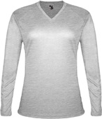 Badger Sport Womens Tri-Blend Long Sleeve Tee OXFORD Primary