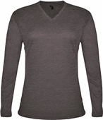Badger Sport Womens Tri-Blend Long Sleeve Tee BLACK HEATHER Primary