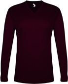 Badger Sport Womens Tri-Blend Long Sleeve Tee MAROON Primary