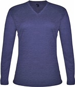 Badger Sport Womens Tri-Blend Long Sleeve Tee NAVY Primary