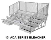 NRS ADA Series 5,8,10 Row Aluminum Bleachers Chainlink Guardrail NRS ADA Series 5,8,10 Row Aluminum Bleachers Chainlink Guardrail