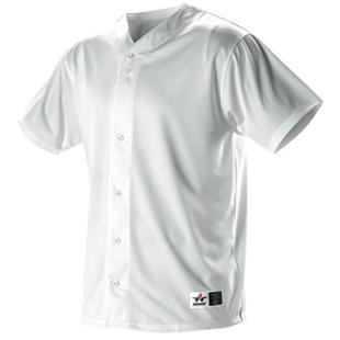 A4 Full Button Polyester Warp Knit Baseball Jersey | Baseball | Full Button | In-Stock | Jerseys WHC White/Cardinal