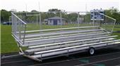 5 Row Transportable Aluminum Bleachers Chain-Link Standard,Pref,Delux