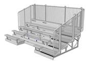 ADA Galvanized Bleachers Vertical Picket Guardrail ADA Galvanized Bleachers Vertical Picket Guardrail