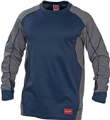 Rawlings Dugout Long Sleeve Fleece Pullover NAVY Primary