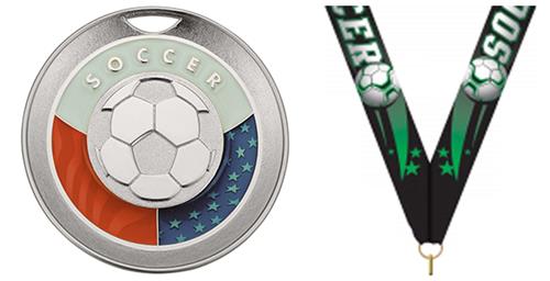 Hasty Award Freedom 3" Soccer Matte Medal. Personalization is available on this item.