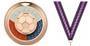BRONZE MEDAL/VICTORY PURPLE NECK RIBBON