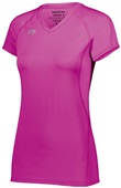 High Five Ladies Girls Truhit Short Sleeve Volleyball Jersey POWER PINK Primary