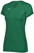 High Five Ladies Girls Truhit Short Sleeve Volleyball Jersey FOREST Primary
