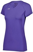High Five Ladies Girls Truhit Short Sleeve Volleyball Jersey PURPLE Primary