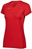 High Five Ladies Girls Truhit Short Sleeve Volleyball Jersey SCARLET Primary