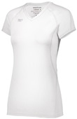 High Five Ladies Girls Truhit Short Sleeve Volleyball Jersey WHITE Primary