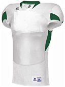 Russell Adult Waist Length Football Jersey S81XCM WHITE/DARK GREEN Primary
