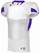 Russell Adult Waist Length Football Jersey S81XCM WHITE/PURPLE Primary