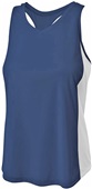 A4 Womens Pacer Softball Tank Jersey NAVY/WHITE Primary