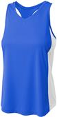 A4 Womens Pacer Softball Tank Jersey ROYAL/WHITE Primary