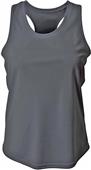 A4 Women's Athletic Racerback Softball Tank GRAPHITE Primary