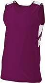 A4 Mens Youth Fast Break Game Basketball Jersey MAROON/WHITE Primary