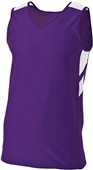 A4 Mens Youth Fast Break Game Basketball Jersey PURPLE/WHITE Primary