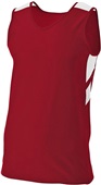 A4 Mens Youth Fast Break Game Basketball Jersey CARDINAL/WHITE Primary