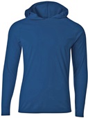 A4 Mens Cooling Performance Long Sleeve Hood Tee