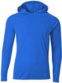 A4 Mens Cooling Performance Long Sleeve Hood Tee