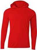 A4 Mens Cooling Performance Long Sleeve Hood Tee