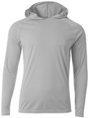 A4 Mens Cooling Performance Long Sleeve Hood Tee