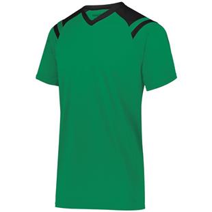 VKM Adult Jacquard V-Neck Green/Black/White Soccer Jersey XL