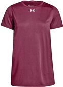 Under Armour Womens Girls Locker SS Tee 2.0 MAROON Primary