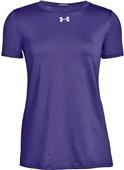 Under Armour Womens Girls Locker SS Tee 2.0 PURPLE Primary