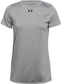 Under Armour Womens Girls Locker SS Tee 2.0 TRUE GRAY HEATHER Primary
