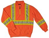 Work King Adult 1/4 Zip Safety Pullover