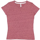 LAT Sportswear Ladies V-Neck Melange Tee